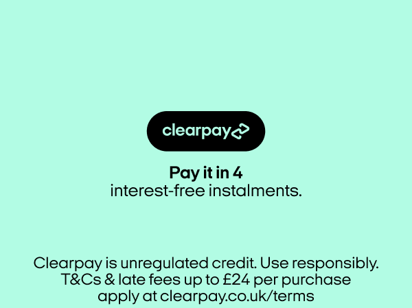 Clearpay pay it in 4 interest-free installments tile