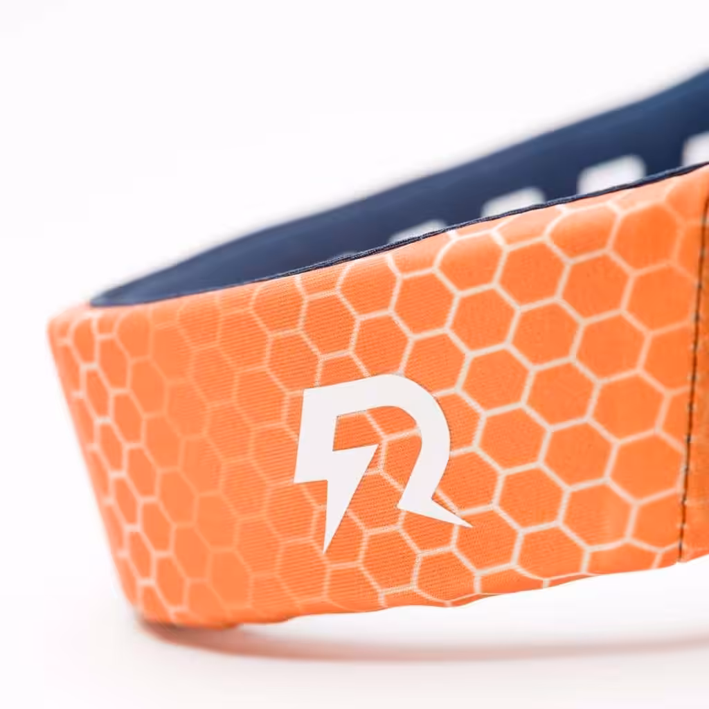 Halos Hexo Tangerine close-up logo