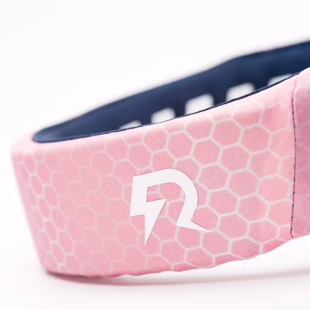 Halos Hexo Light Pink close-up logo