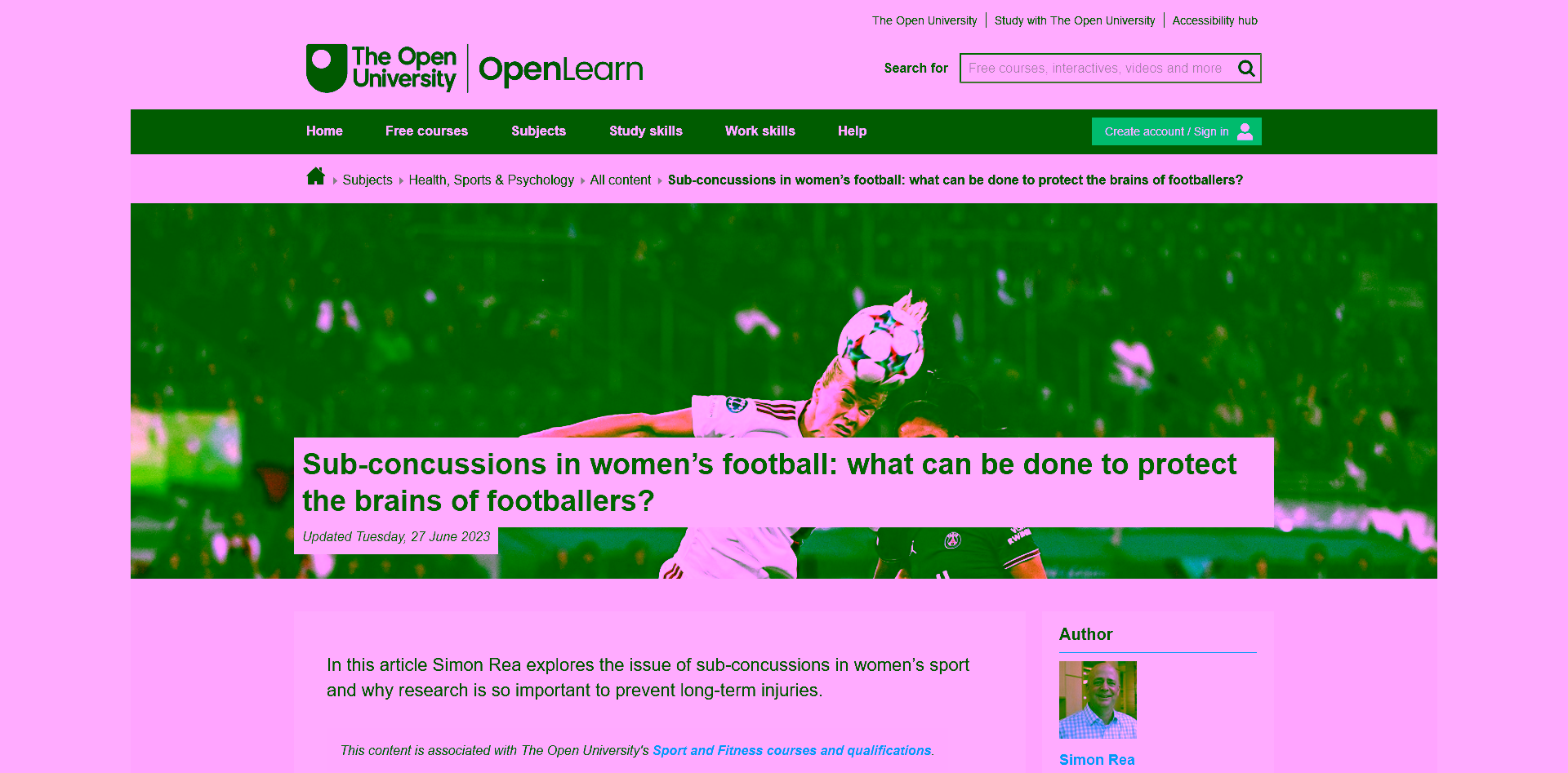 The Open University article on Rezon Halos
