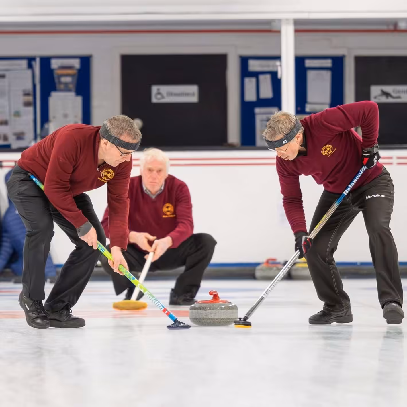 Rezon Halos® brain protection being worn in curling. Rezon Halos® brain protection being worn in curling.