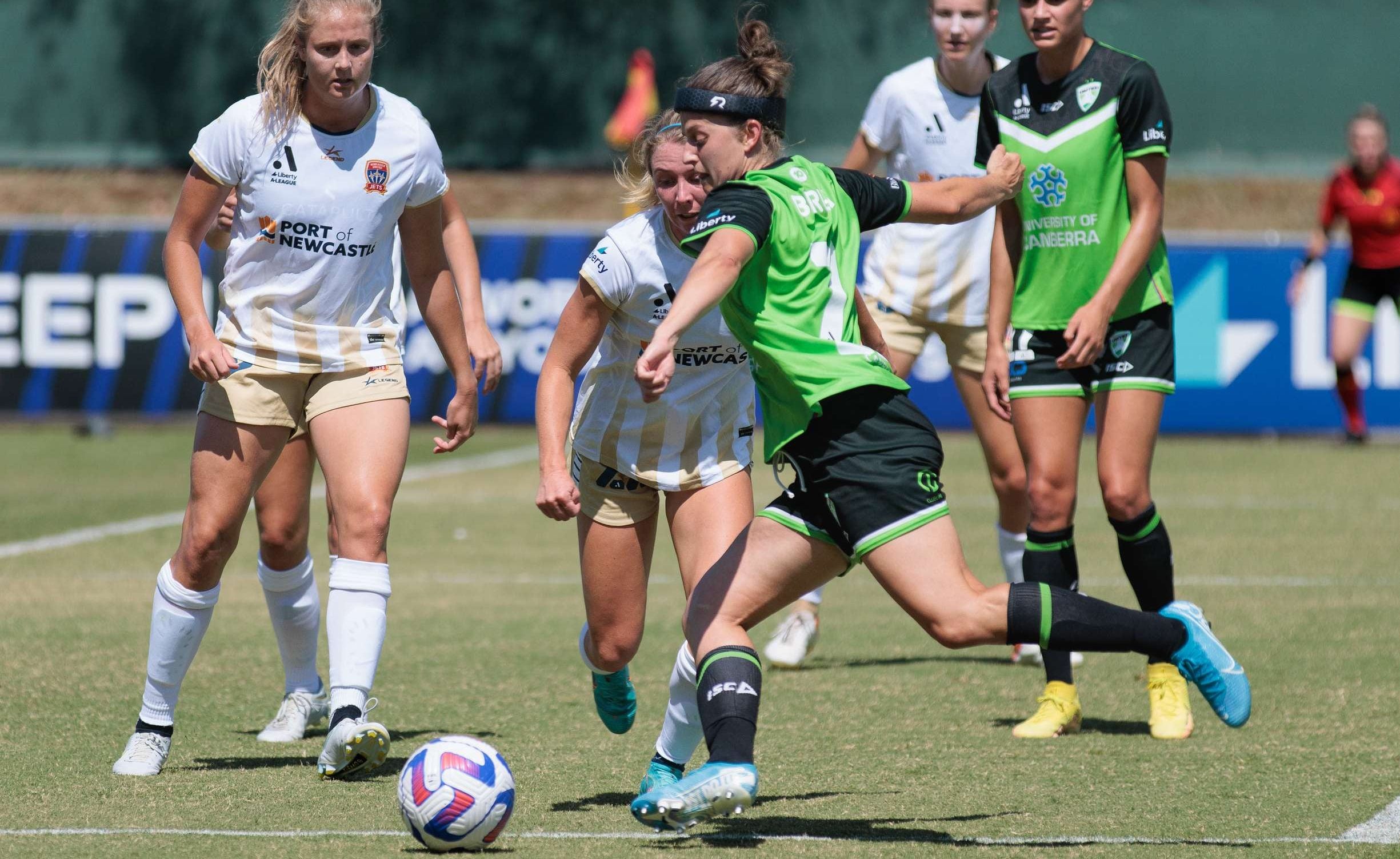 Rezon Halos® brain protection worn in women's football.
