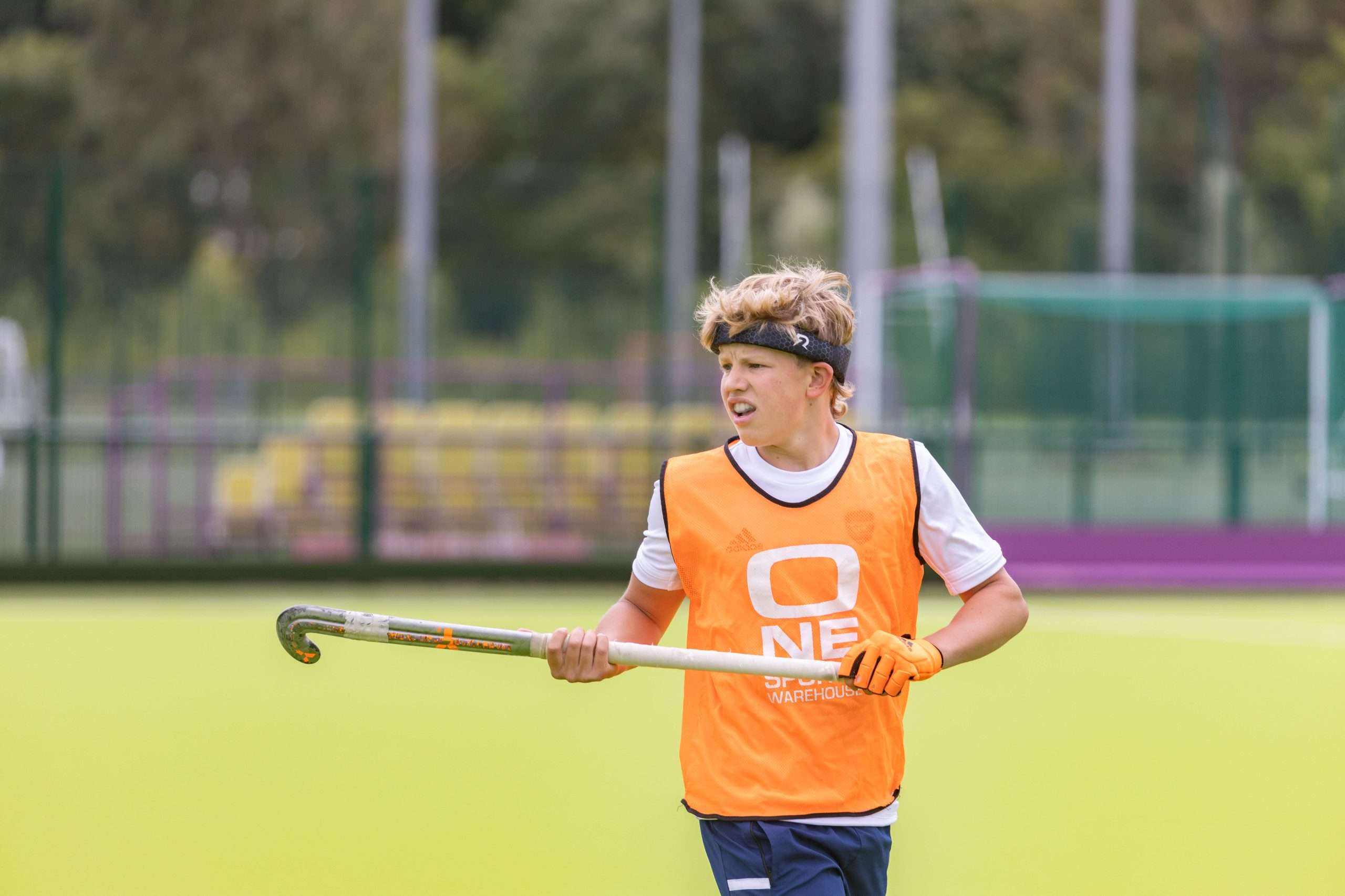 A hockey player wearing Rezon Halos® at the Durham University Talent Academy.