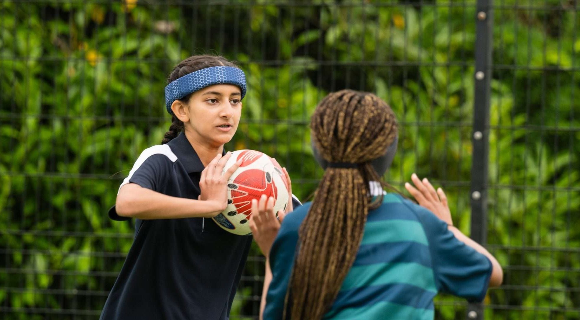Rexon Halos® brain protection worn in netball.